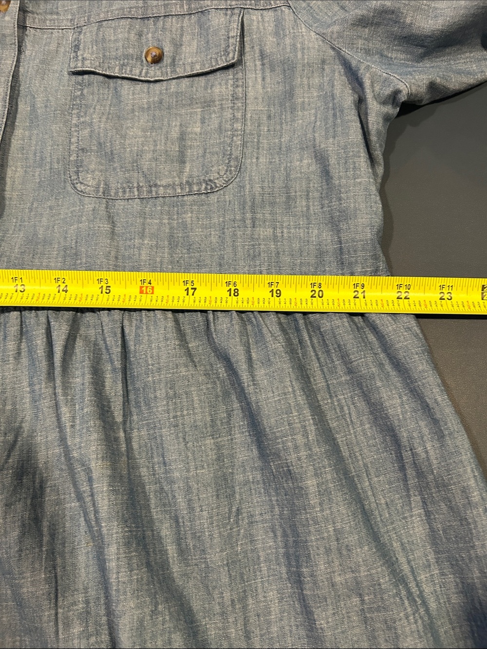 Sonoma Light Blue Denim Button-Front Shirt Dress - Picture 5 of 6